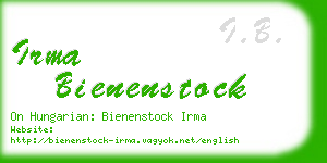 irma bienenstock business card